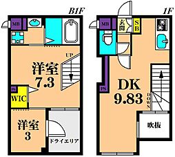 AGRATIO品川大井 2DKの間取図画像