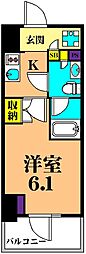ParkCube大井町レジデンス 1Kの間取図画像