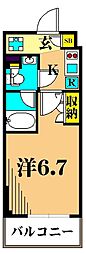 ParkCube大井町レジデンス 1Kの間取図画像