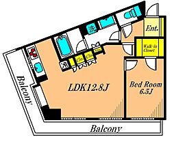 ジョイスコート 1LDKの間取図画像