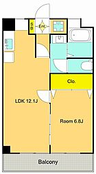 池上サンハイツ 1LDKの間取図画像