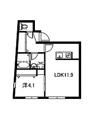 仮称)平塚3丁目 1LDKの間取図画像