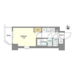 Augusta Residence大森 1Kの間取図画像