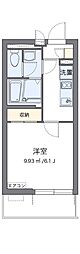南品川ハイツ3 1Kの間取図画像