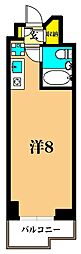 三越ゼームス坂マンションC棟 ワンルームの間取図画像