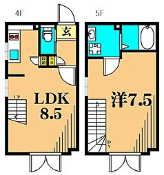 LAPiS大井町2 1LDKの間取図画像