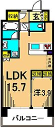 ParkCube東品川 1LDKの間取図画像