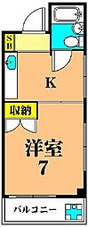 ハイツカワバタ 1Kの間取図画像