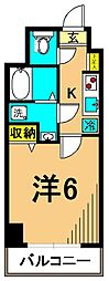 グリフィン・品川大井 1Kの間取図画像