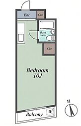 ニューハイム ワンルームの間取図画像