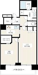 ベイクレストタワー 1LDKの間取図画像