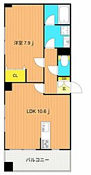 アミーゴ南馬込 1LDKの間取図画像