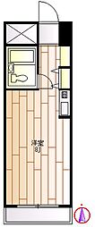 ロジマン武蔵小山 ワンルームの間取図画像