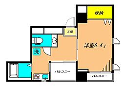 北参道トゥアル 1Kの間取図画像