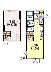 LAPiS目黒本町 1LDKの間取図画像