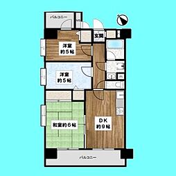 ライオンズマンション戸田公園第3 3DKの間取図画像