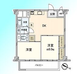 間取図画像 2DK
