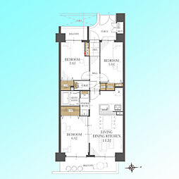 ライオンズマンション川口ブリーズコート 3LDKの間取図画像