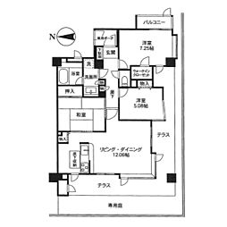 ガーデンシティ武蔵浦和 3LDKの間取図画像
