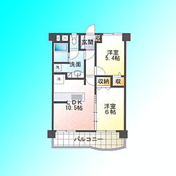パークプラザマンション大宮公園 2LDKの間取図画像