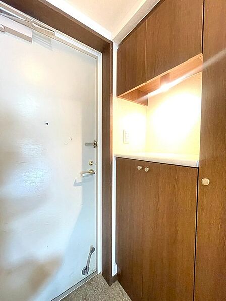 玄関をスッキリ整理。いつも気持ち良く使える玄関収納ボックス付き。 