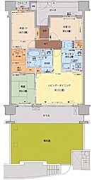キララガーデンガーデンコート 3LDKの間取図画像