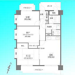 エクセルコート東浦和参番館 2SDKの間取図画像