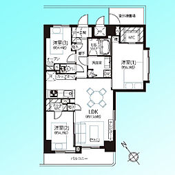 シーアイマンション池袋西 3LDKの間取図画像
