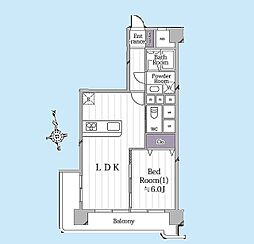 セントラルコーポ川口 1LDKの間取図画像