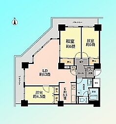 リプレ川口一番街6号棟 3LDKの間取図画像