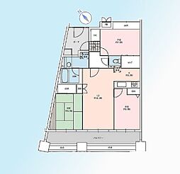 シーズガーデングリーンパティオ 3LDKの間取図画像