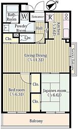 パークセリタ 2LDKの間取図画像