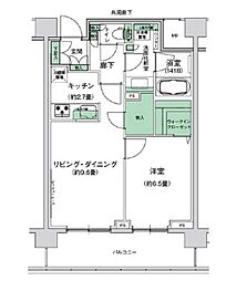 スタイリオ梶が谷 1LDKの間取図画像