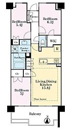 プラウド宮前平サウスアベニュー 3LDKの間取図画像
