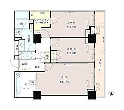 パーク・アヴェニュー神南 2LDKの間取図画像
