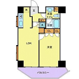 スペーシア池尻大橋 1LDKの間取図画像