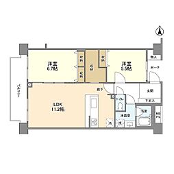 FULLHOUSEGAKUGEIDAIGAKU 2LDKの間取図画像