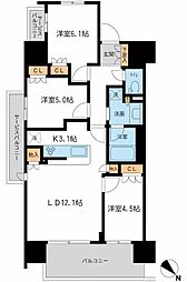 BLESS宮崎台 3LDKの間取図画像