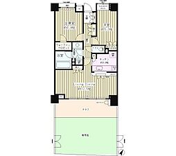 上野毛パーク・ホームズアダージオ 2LDKの間取図画像