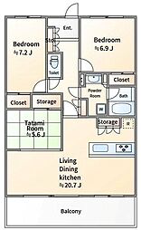 ミオカステーロあざみ野南 3LDKの間取図画像