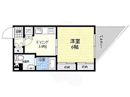藤和シティスクエア三鷹駅前 3階1DKの間取り