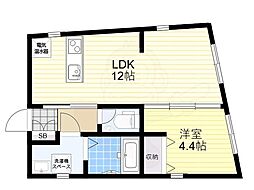 グランシアター ネオ トキワ 4階1LDKの間取り