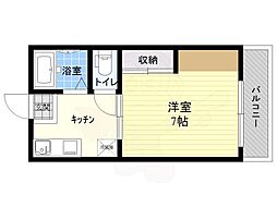 ハイムローゼ 1Kの間取図画像