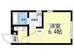 シアターレジデンス北千住 1Kの間取図画像