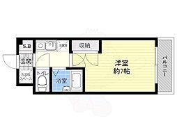 Hoshi第二マンション ワンルームの間取図画像