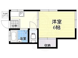 シゲルハイツ 1Kの間取図画像