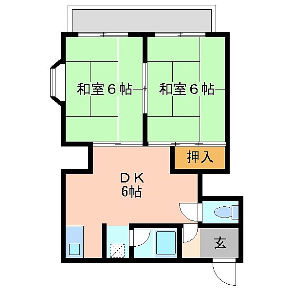 サンハイツ ｜大阪府大阪市淀川区三津屋中2丁目(賃貸マンション2DK・4階・41.00㎡)の写真 その3