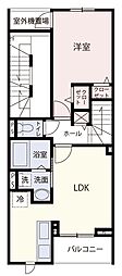 NEW DeFI III 1LDKの間取図画像