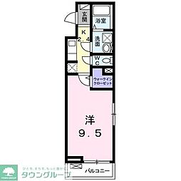 つくばエクスプレス 柏の葉キャンパス駅 徒歩12分の賃貸アパート 2階1Kの間取り