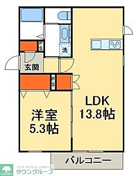 Istana Kashiwa 1階1LDKの間取り
